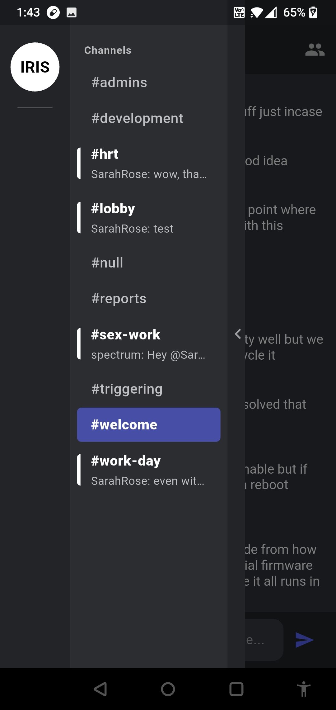 Channels and DMs